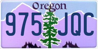 OR license plate 975JQC