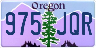 OR license plate 975JQR