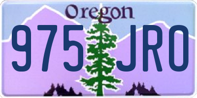 OR license plate 975JRO