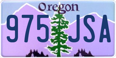 OR license plate 975JSA