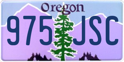 OR license plate 975JSC