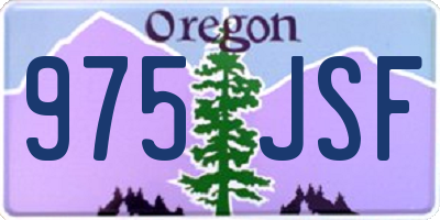 OR license plate 975JSF