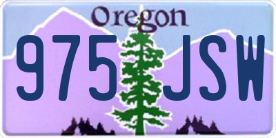 OR license plate 975JSW