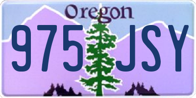 OR license plate 975JSY