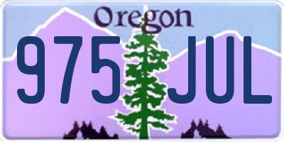 OR license plate 975JUL