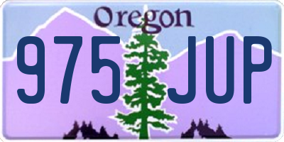 OR license plate 975JUP