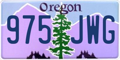 OR license plate 975JWG
