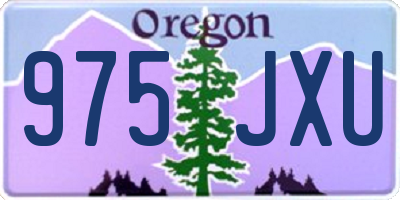 OR license plate 975JXU
