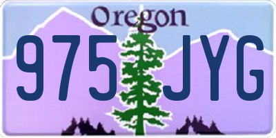 OR license plate 975JYG