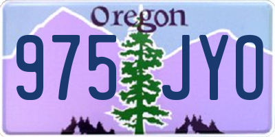 OR license plate 975JYO