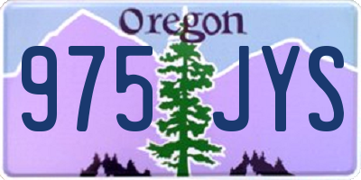 OR license plate 975JYS