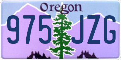 OR license plate 975JZG