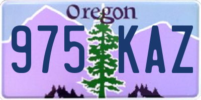 OR license plate 975KAZ