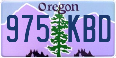 OR license plate 975KBD