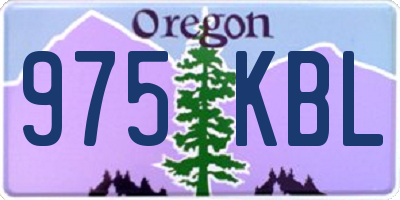 OR license plate 975KBL