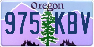 OR license plate 975KBV