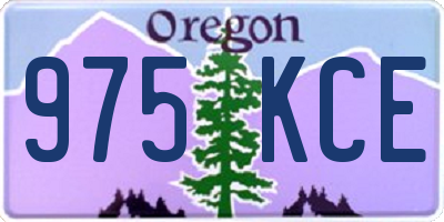 OR license plate 975KCE