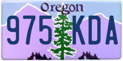 OR license plate 975KDA