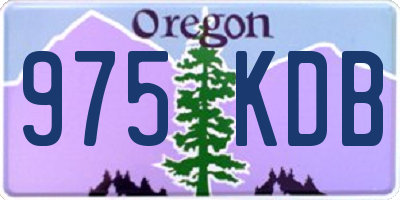 OR license plate 975KDB