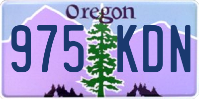 OR license plate 975KDN