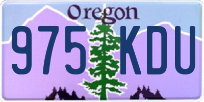 OR license plate 975KDU