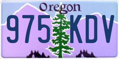 OR license plate 975KDV