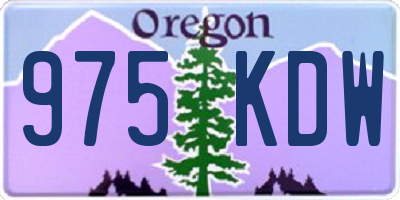 OR license plate 975KDW