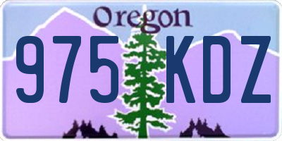 OR license plate 975KDZ