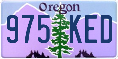 OR license plate 975KED