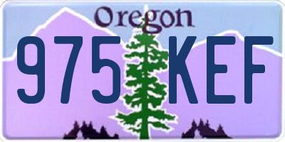 OR license plate 975KEF