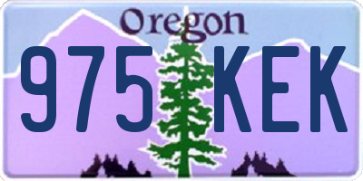 OR license plate 975KEK