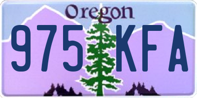 OR license plate 975KFA