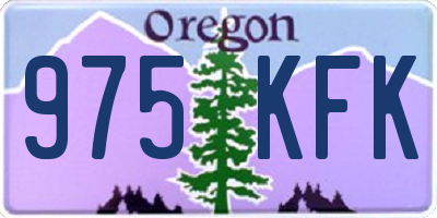 OR license plate 975KFK
