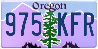 OR license plate 975KFR