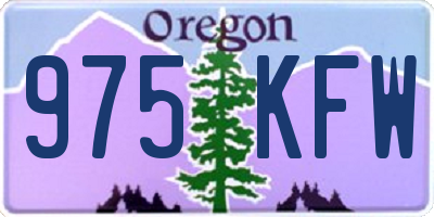 OR license plate 975KFW