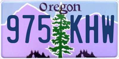 OR license plate 975KHW