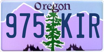 OR license plate 975KIR