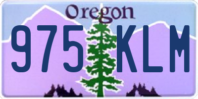 OR license plate 975KLM