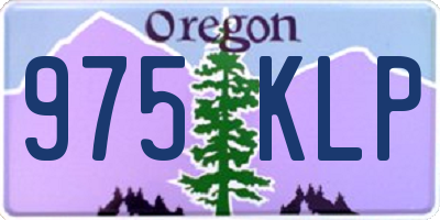 OR license plate 975KLP