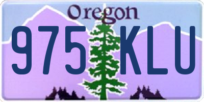 OR license plate 975KLU