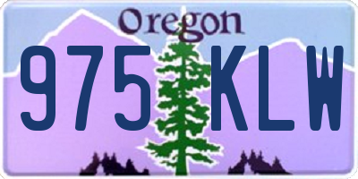 OR license plate 975KLW