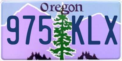 OR license plate 975KLX