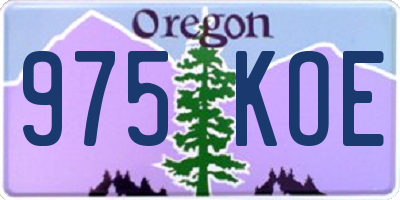 OR license plate 975KOE
