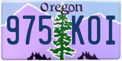 OR license plate 975KOI