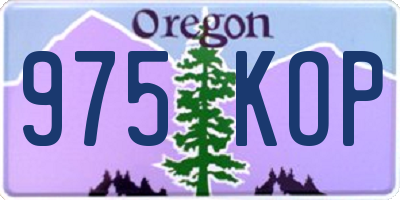 OR license plate 975KOP
