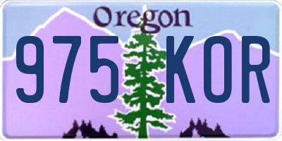 OR license plate 975KOR