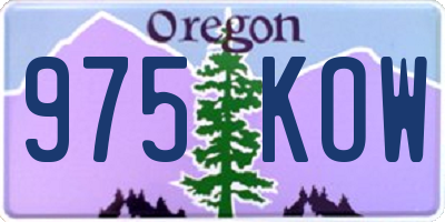 OR license plate 975KOW