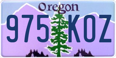 OR license plate 975KOZ