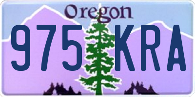OR license plate 975KRA