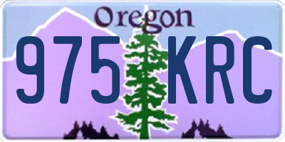 OR license plate 975KRC